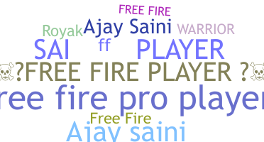 Takma ad - Freefireplayer