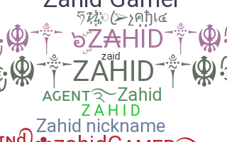 Takma ad - Zahid
