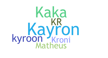 Takma ad - Kayron