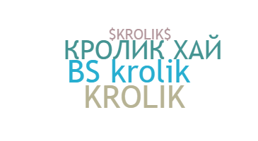 Takma ad - Krolik