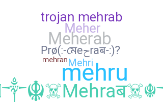 Takma ad - Mehrab