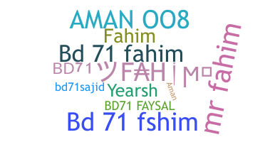 Takma ad - Bd71Fahim