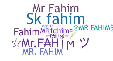 Takma ad - Mrfahim