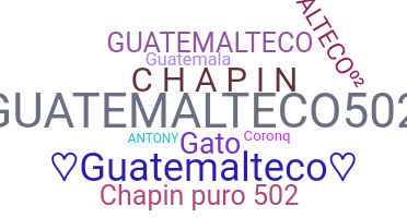 Takma ad - Guatemalteco