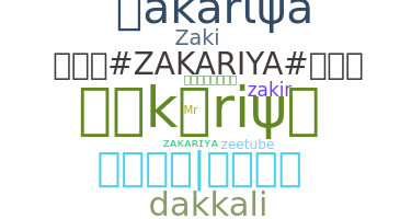Takma ad - Zakariya