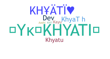 Takma ad - Khyati