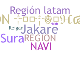 Takma ad - Region